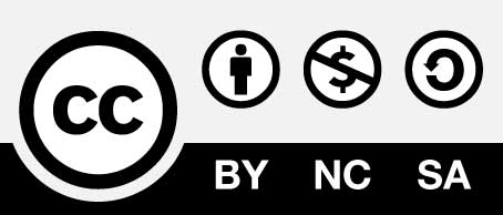 Logo de la licencia internacional Creative Commons 4.0: Atribución-No Comercial-Compartir Igual.
